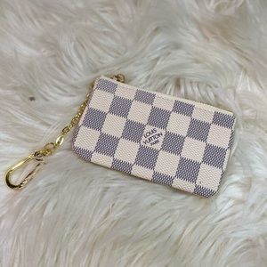 Checkered coin purse